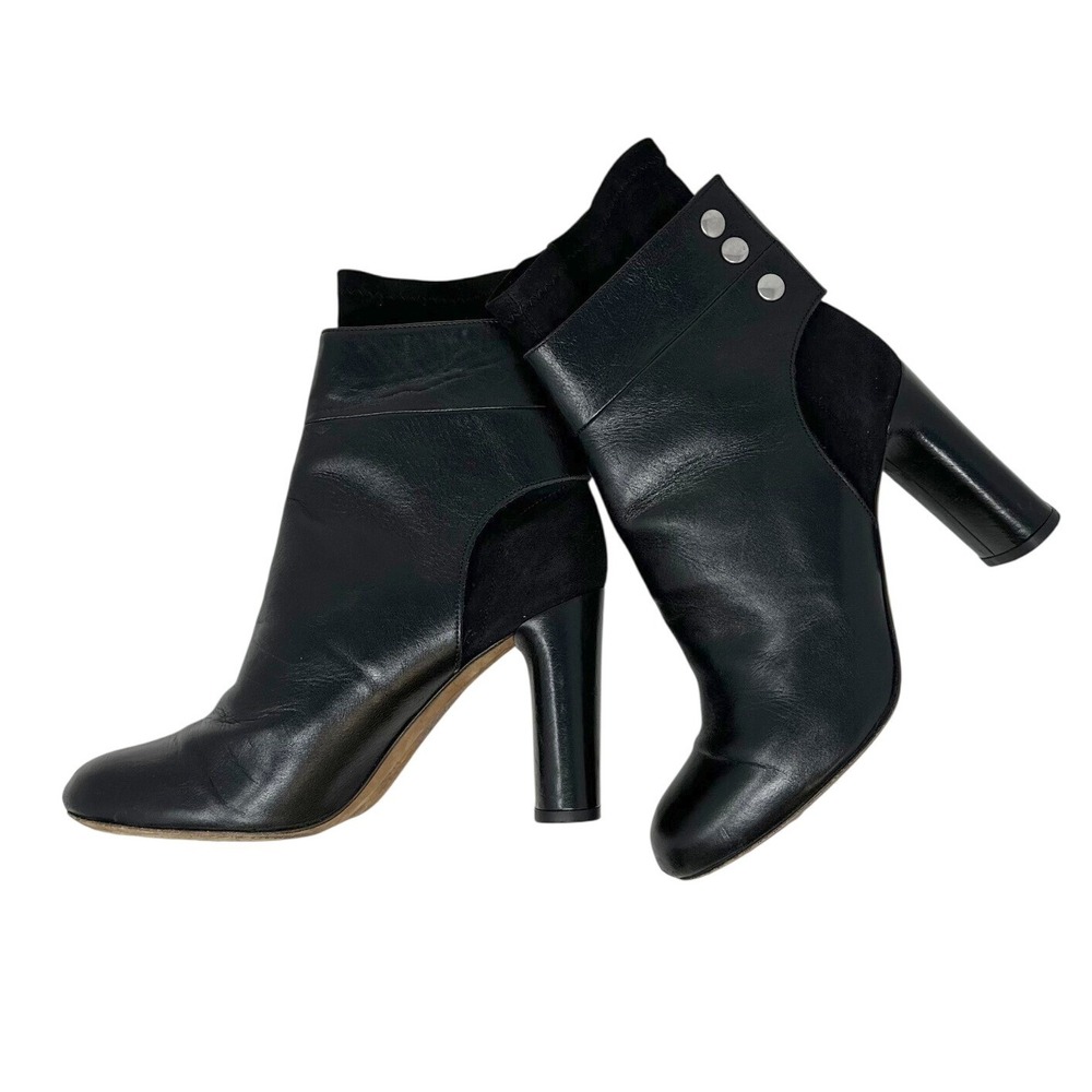 IRO Paris Matina Snap Back Ankle Wrap Leather Boot Black 40
